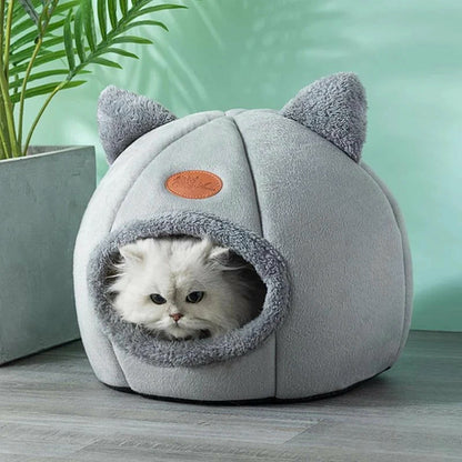 Yellow Pandora Cozy 2-in-1 pet house bed with soft fabric, combining a cozy sleeping area and a versatile blanket for pets.