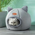 Yellow Pandora Cozy 2-in-1 pet house bed with soft fabric, combining a cozy sleeping area and a versatile blanket for pets.