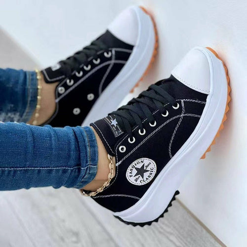 Silver Juneberry flat lace-up sneakers with patterned canvas upper, casual sport shoes for comfortable everyday wear