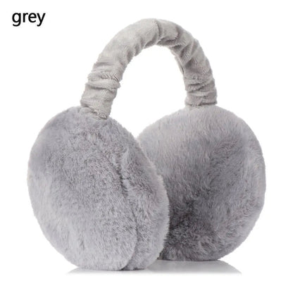 Maroon Asteria plush winter earmuffs for women and men, solid color ear warmers perfect for autumn and winter weather.