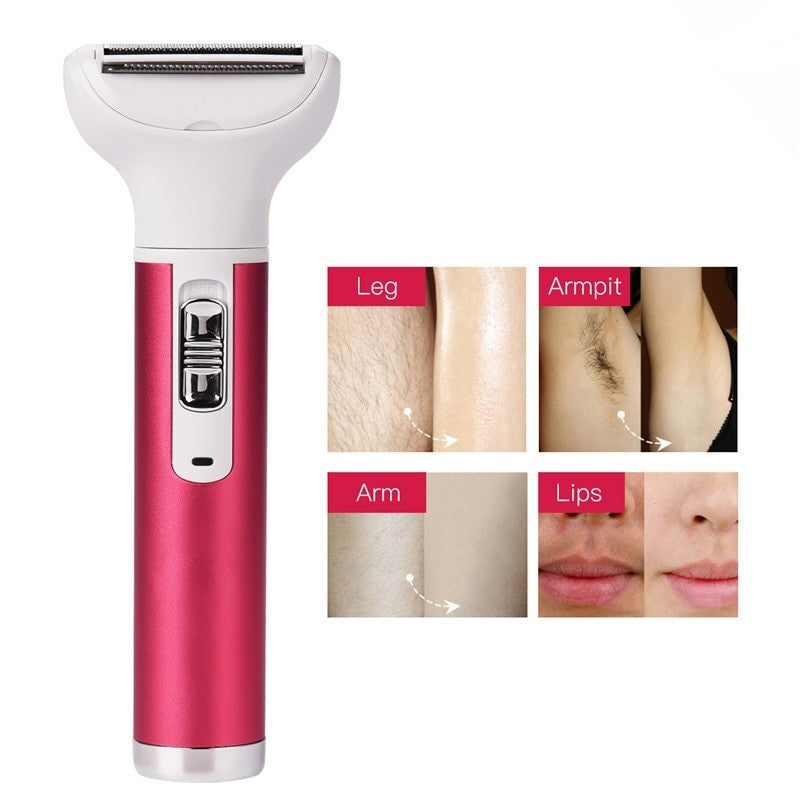 Maroon Asteria 5-in-1 women epilator and eyebrow trimmer for hair removal, featuring a compact lady shaver for precise grooming.