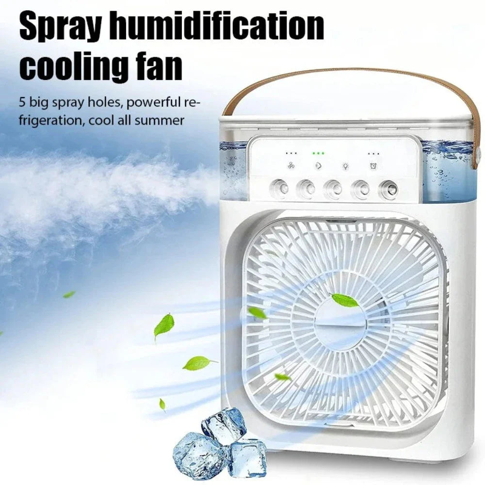 Yellow Pandora portable desktop air cooler fan for home use, compact design with adjustable settings and airflow.