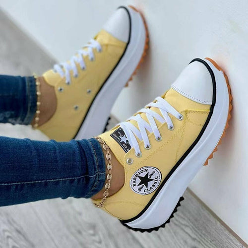 Silver Juneberry flat lace-up sneakers with patterned canvas upper, casual sport shoes for comfortable everyday wear