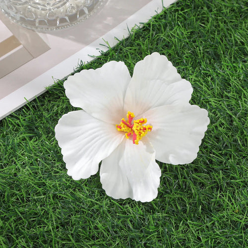 Raspberry Eurybia Away Hawaiian Flower Hair Clip with vibrant tropical flower design for hair styling and accessories.