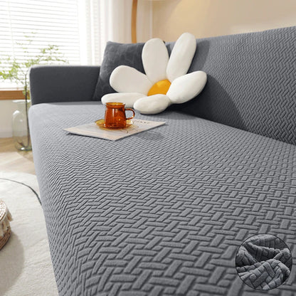 Stretch jacquard elastic sofa cover by AliExpress, polar design, fits living room sofas, protects and updates furniture.