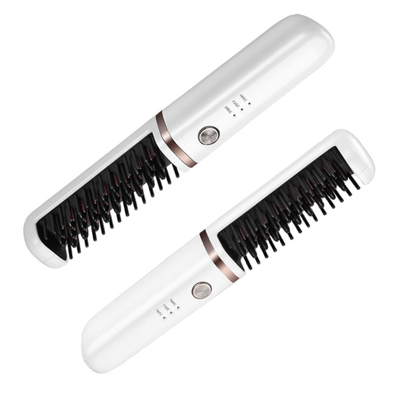 Maroon Asteria hot air hair dryer brush and electric straightener, multifunctional haircare tool for styling and drying hair.