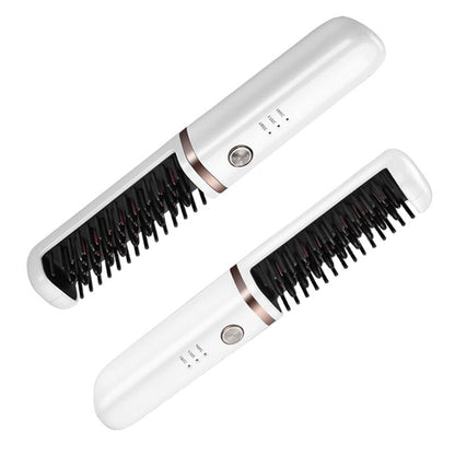 Maroon Asteria hot air hair dryer brush and electric straightener, multifunctional haircare tool for styling and drying hair.