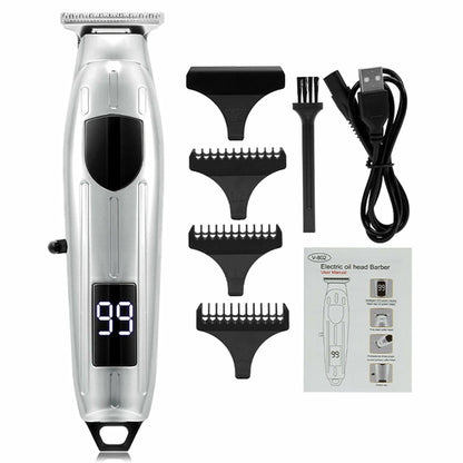 Maroon Asteria cordless electric hair clipper set with adjustable trimmer and shaver for professional haircare.