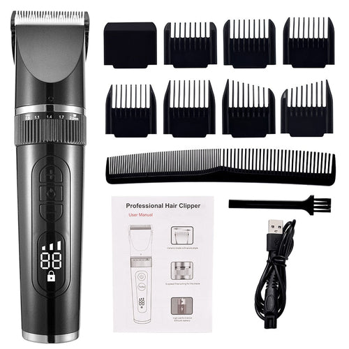 Maroon Asteria full body washable electric hair clipper with ceramic blades, professional fine haircare tool for precise grooming.
