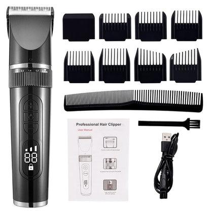Maroon Asteria full body washable electric hair clipper with ceramic blades, professional fine haircare tool for precise grooming.