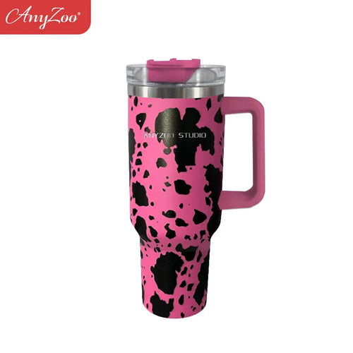 Stainless steel 900ml tumbler from Raspberry Eurybia, durable drinkware with a sleek silver finish and spill-proof lid.