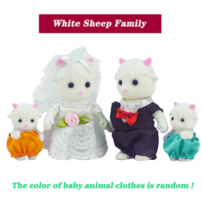 Small plush rabbit doll from AliExpress, part of a 1/12 micro dollhouse collection featuring reindeer, sheep, elephant, and squirrel figures.