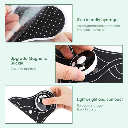 Maroon Asteria EMS electric massager for neck, back, and leg pain relief, designed for healthcare and muscle stimulation.