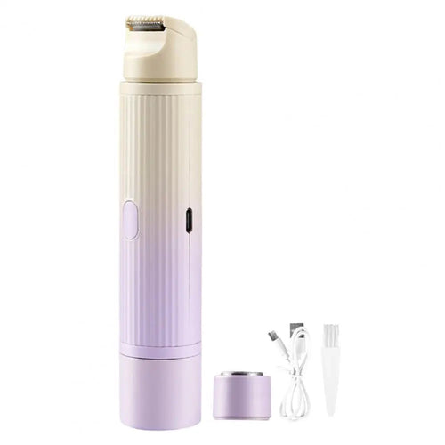Maroon Asteria women’s rechargeable electric hair trimmer and epilator for smooth hair removal and grooming.
