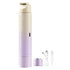 Maroon Asteria women’s rechargeable electric hair trimmer and epilator for smooth hair removal and grooming.