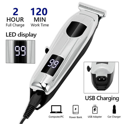 Maroon Asteria cordless electric hair clipper set with trimmer and shaver for precise haircuts and grooming.
