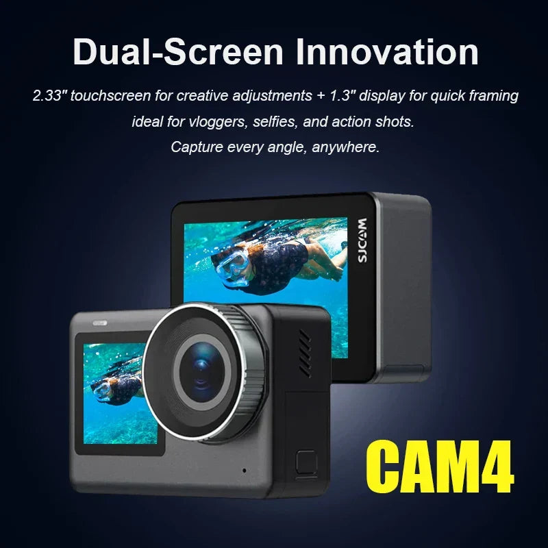 4K Action Camera with Active HDR, 5G Wi-Fi &amp; 30M Housing
