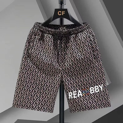 Raspberry Eurybia Frank luxury loose beach shorts with a relaxed fit, lightweight fabric, and stylish design ideal for beachwear.