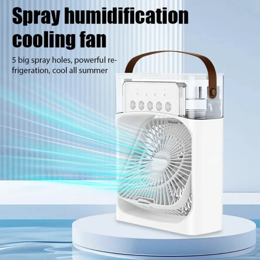 Yellow Pandora portable desktop air cooler fan for home and garden, compact design with adjustable settings, ideal for personal cooling.