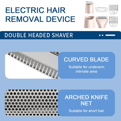 Women’s Maroon Asteria 3-in-1 electric epilator and hair shaver, portable wireless haircare device with multiple attachments