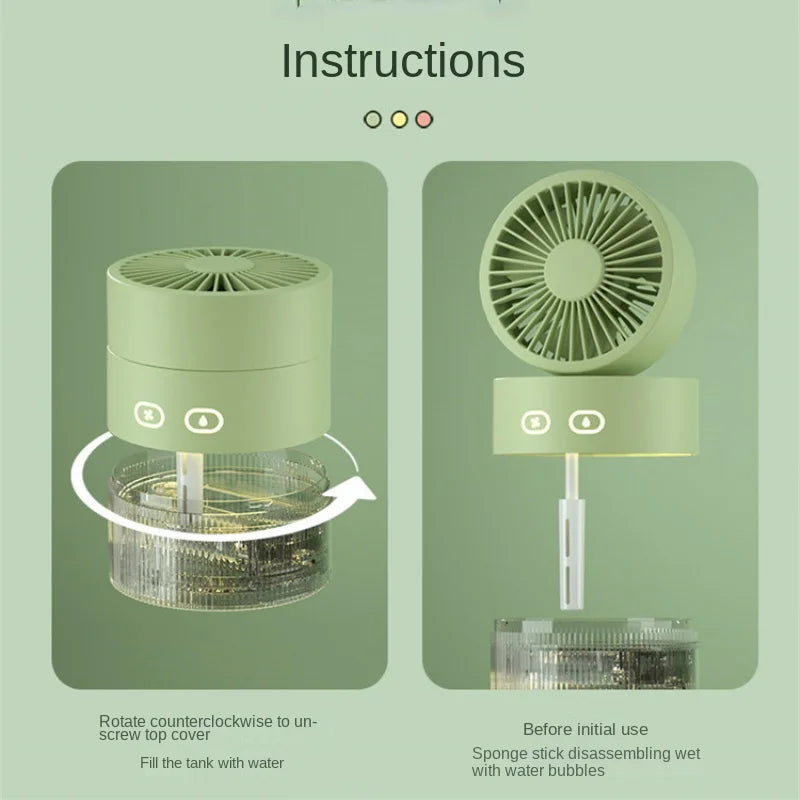 Maroon Asteria USB mini spray cooling fan with foldable turbine design, ideal for desktop cooling and home improvement.