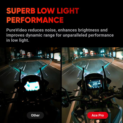 4K Action Camera Sensor Dual Stabilization Black