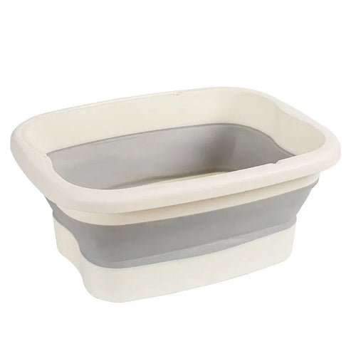 Pink Lucky foldable footbath massage bucket, a portable soaking basin for relaxing foot spa treatments.