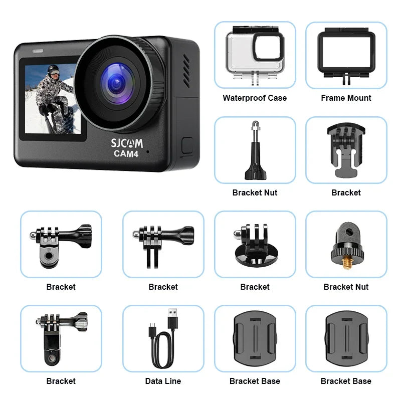 4K Action Camera with Active HDR, 5G Wi-Fi &amp; 30M Housing