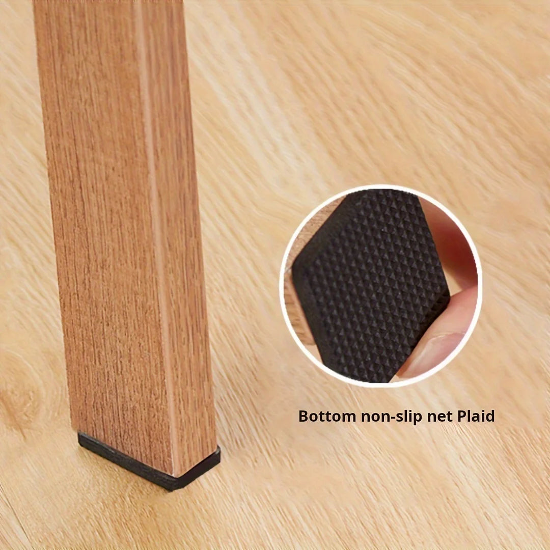 Self-adhesive furniture leg protector pad for chairs, anti-skid, made by AliExpress, shown attached to furniture leg.