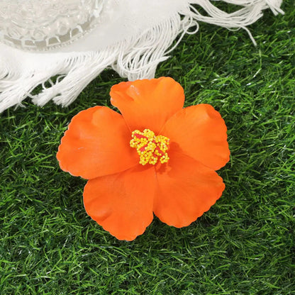Raspberry Eurybia Away Hawaiian Flower Hair Clip with colorful floral design for hair decoration and styling.