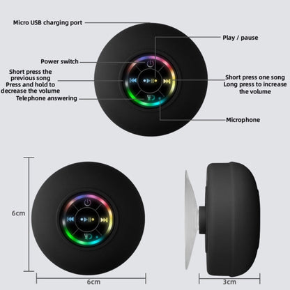 Yellow Pandora Mini Waterproof RGB Bluetooth speaker showing colorful LED lights and compact portable design.