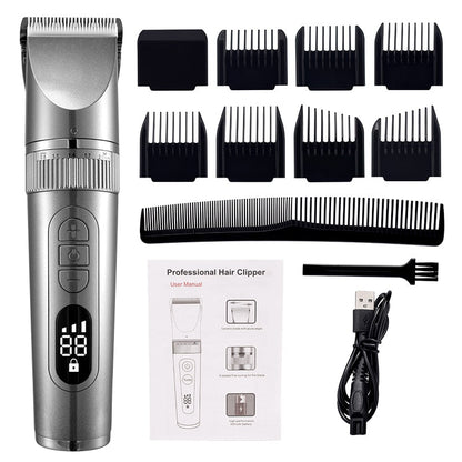 Maroon Asteria full body washable electric hair clipper with ceramic blades, professional fine haircare tool for precise grooming