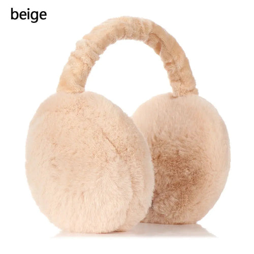 Maroon Asteria plush solid color earmuffs for women and men, stylish winter ear warmer with soft, cozy material.