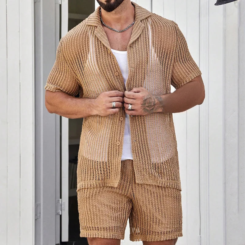 Light blue see-through men&