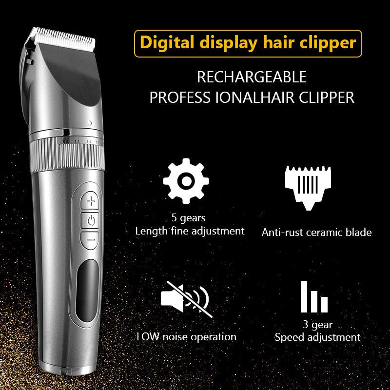 Maroon Asteria full body washable electric hair clipper with ceramic blades, professional fine detail, for haircare grooming.