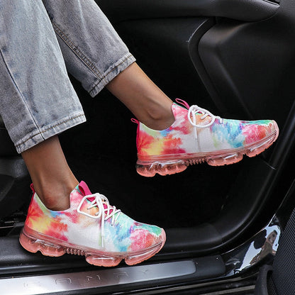 Silver Juneberry women’s fashion mesh cozy running sport shoes with lace-up design, breathable athletic footwear for active wear.