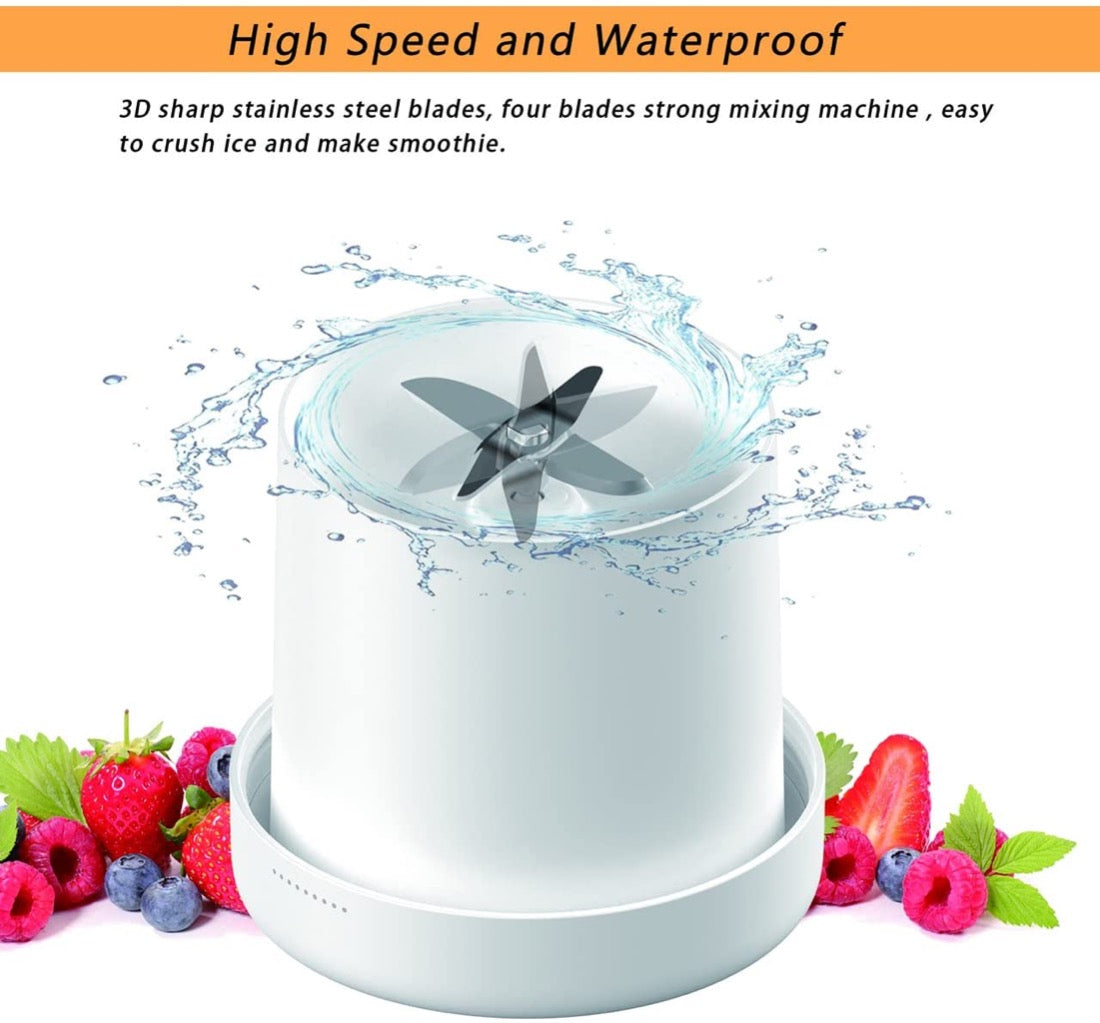 Yellow Pandora portable kitchen juicer blender with a sleek design, perfect for on-the-go fresh smoothies and juices.