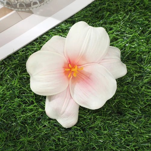 Raspberry Eurybia Away Hawaiian Flower Hair Clip with vibrant floral design for stylish hair accessorizing.