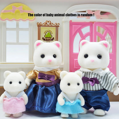 Cute rabbit doll from AliExpress, part of a 1/12 micro dollhouse set featuring reindeer, sheep, elephant, and squirrel figures.