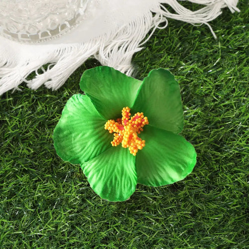Raspberry Eurybia Away Hawaiian Flower Hair Clip with vibrant floral design for hair decoration.