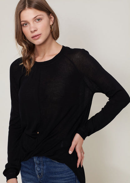 Black Start2Finish elegant blouse with matching accessories, featuring a stylish collar and button details, perfect for formal wear.