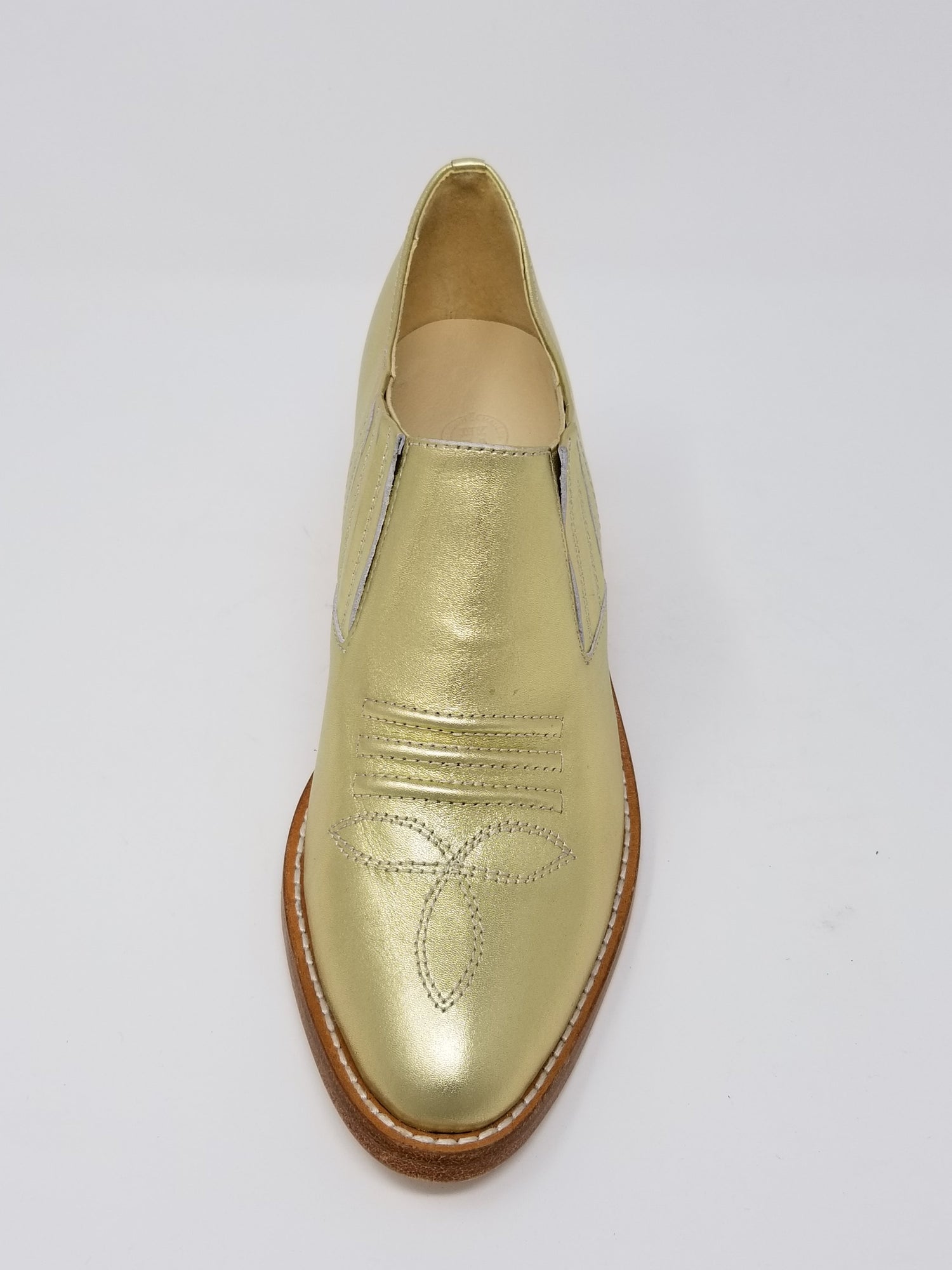 Front view of Azure Ophion Santa Ana footwear, showcasing stylish design and craftsmanship.