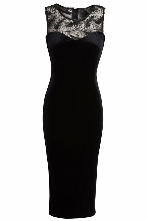 Velvet Blush Athena bodycon dress with long sleeves and a fitted silhouette, perfect for elegant evening wear.