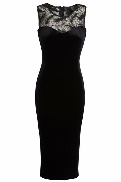 Velvet Blush Athena bodycon dress with long sleeves and a fitted silhouette, perfect for elegant evening wear.