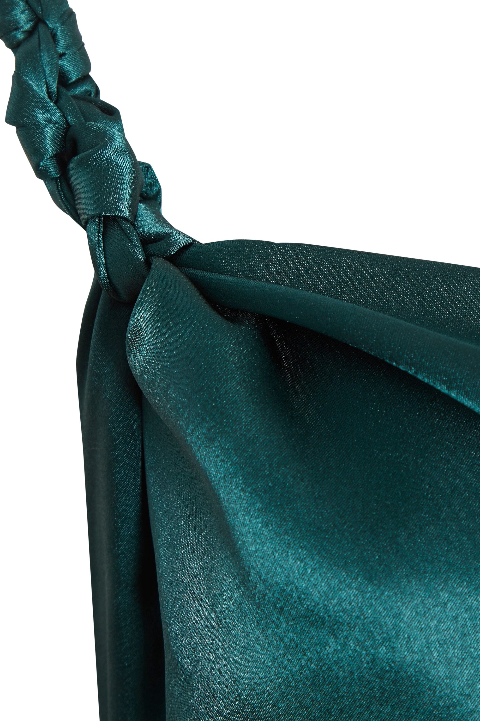 Emerald green Blush Athena maxi dress with flowing fabric and sleeveless design, perfect for elegant occasions.