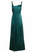 Emerald green Blush Athena maxi dress with flowing fabric and elegant design, perfect for formal occasions.