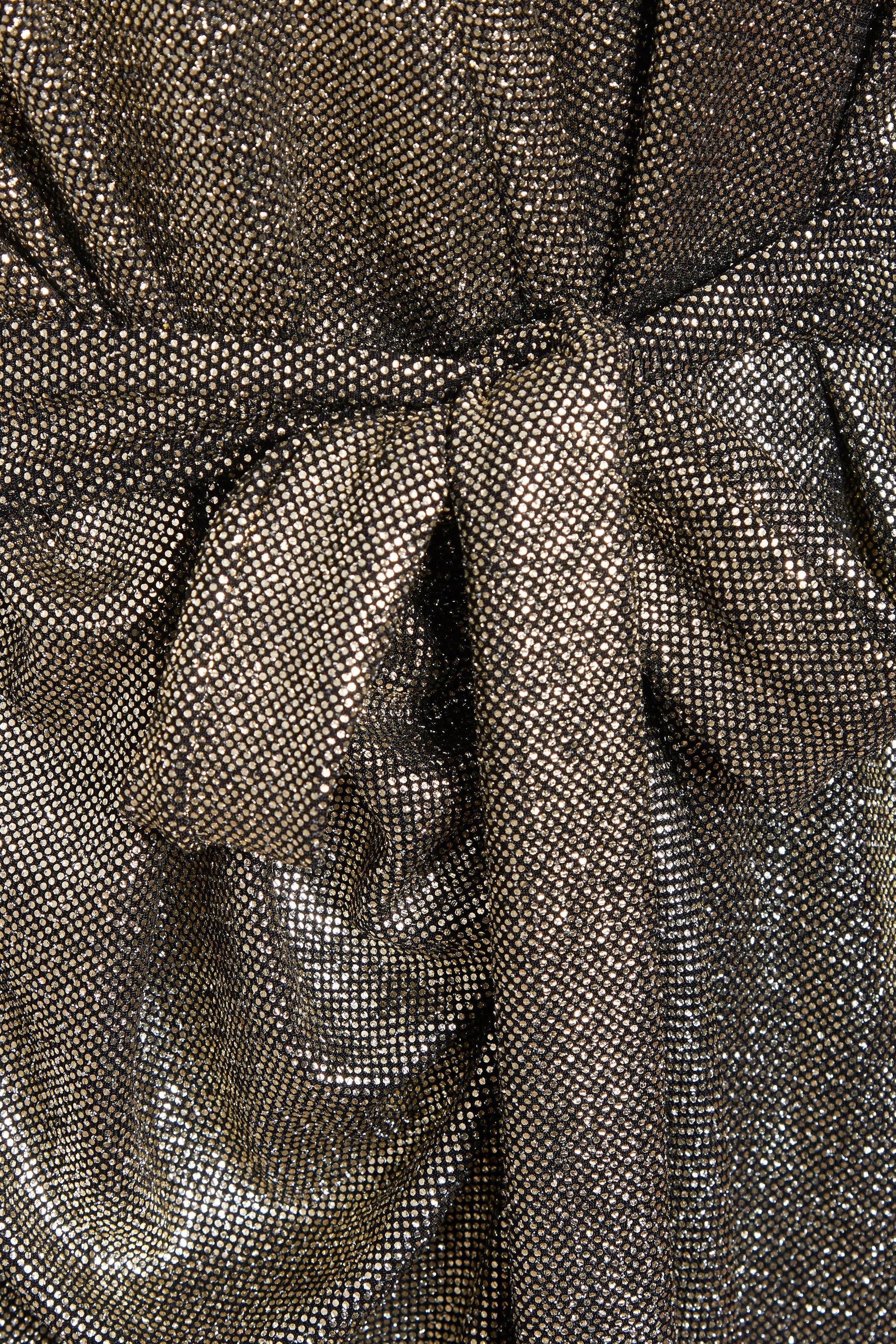 Long sleeve sequin wrap dress by Blush Athena, featuring shimmering sequins and elegant design, perfect for evening wear.