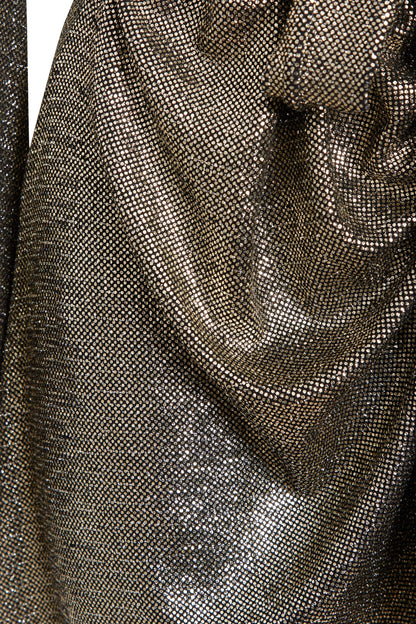 Blush Athena long sleeve sequin wrap dress with elegant design and shimmering details, perfect for special occasions.