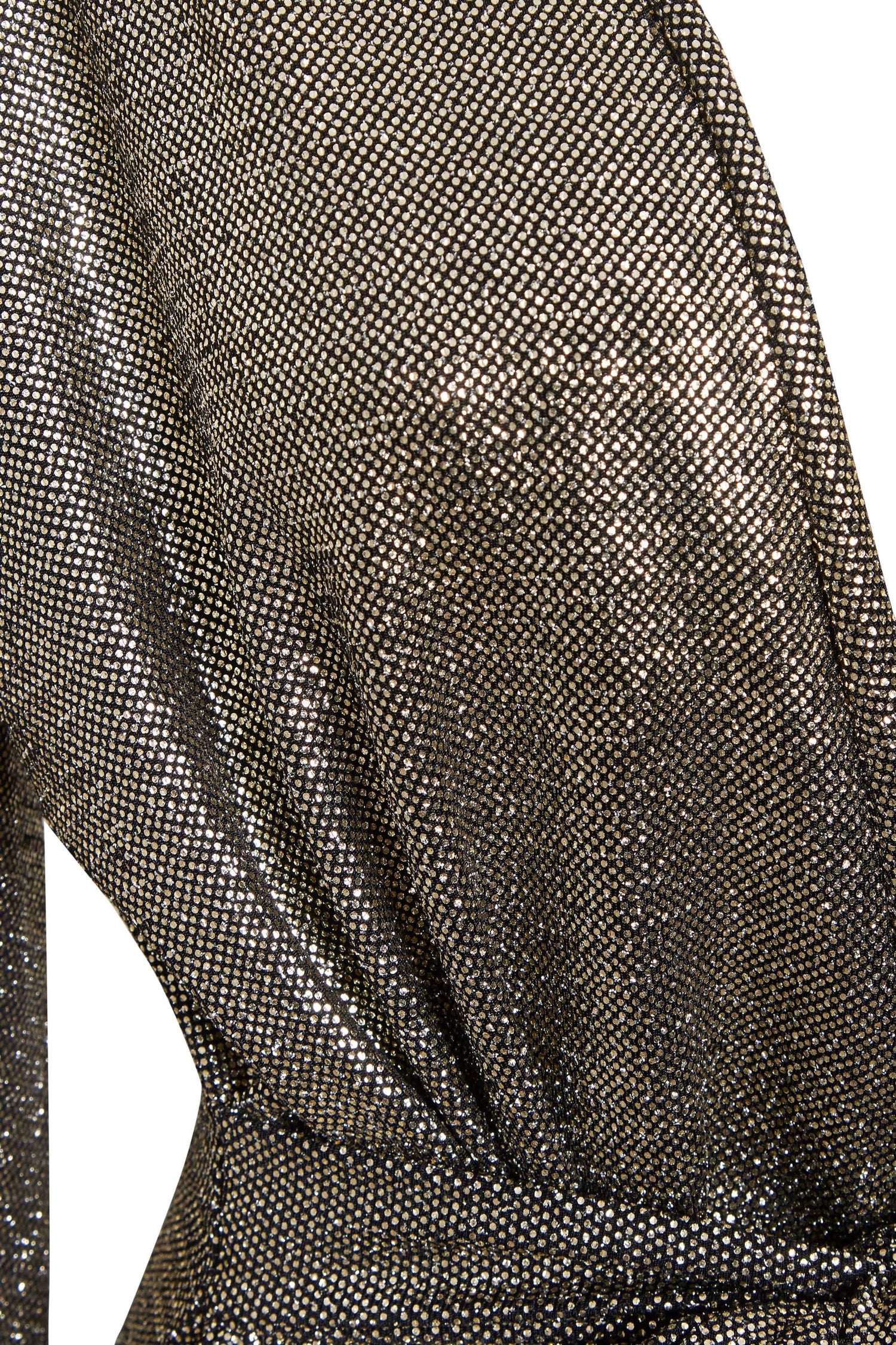 Long sleeve sequin wrap dress by Blush Athena featuring shimmering fabric and elegant design, perfect for special occasions.
