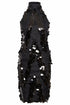Sparkly black mini dress from Blush Athena featuring a fitted silhouette and shimmering fabric, perfect for evening wear.